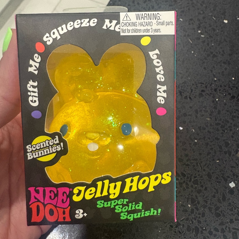 NeeDoh Jelly Hops Yellow Scented Bunny Squishy, New in Box
